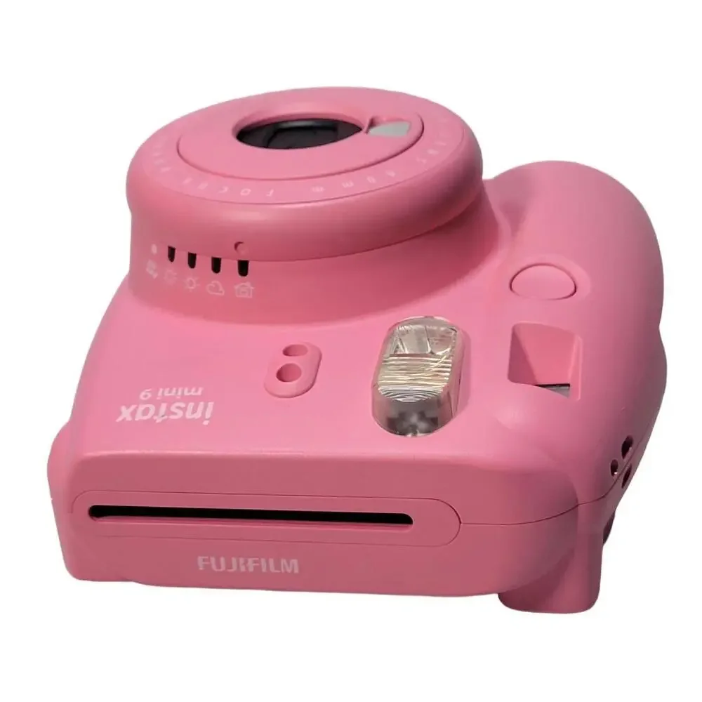 Fujifilm Instax Mini 9 Flamingo Pink Instant Camera No Battery Cover TESTED